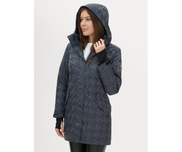 Женская зимняя парка темно-серого цвета 1949TC