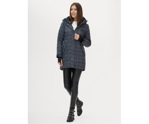Женская зимняя парка темно-серого цвета 1949TC