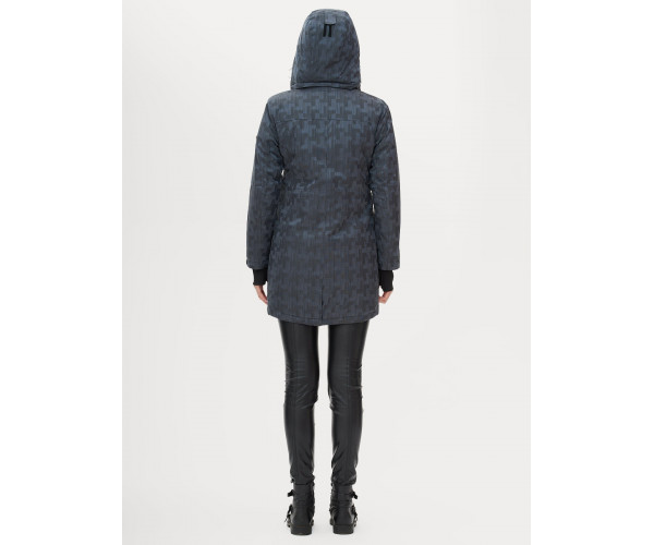 Женская зимняя парка темно-серого цвета 1949TC