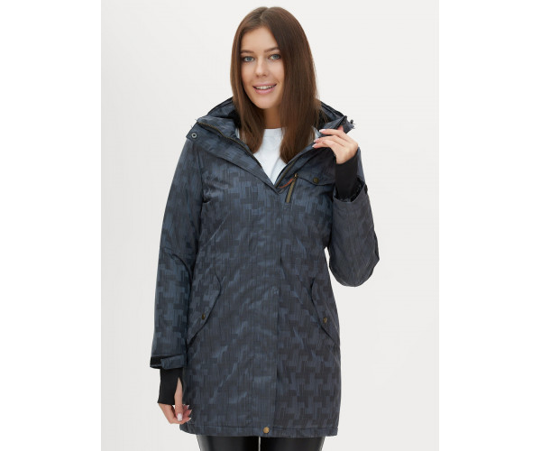 Женская зимняя парка темно-серого цвета 1949TC