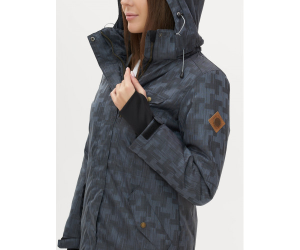 Женская зимняя парка темно-серого цвета 1949TC