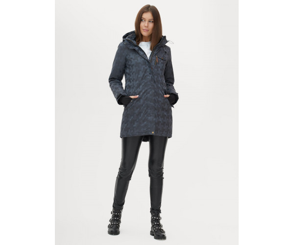 Женская зимняя парка темно-серого цвета 1949TC