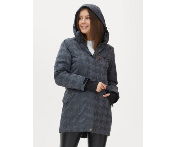 Женская зимняя парка темно-серого цвета 1949TC