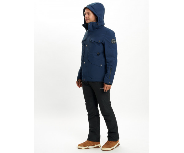 Горнолыжный костюм мужской  темно-синего цвета 02088TS