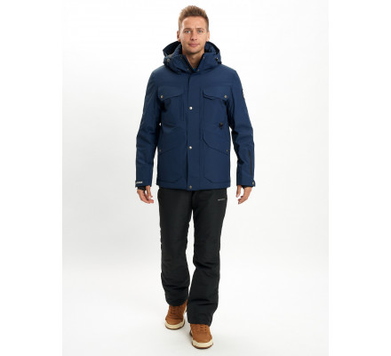 Горнолыжный костюм мужской  темно-синего цвета 02088TS