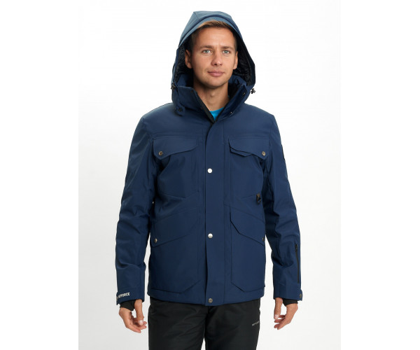 Горнолыжный костюм мужской  темно-синего цвета 02088TS