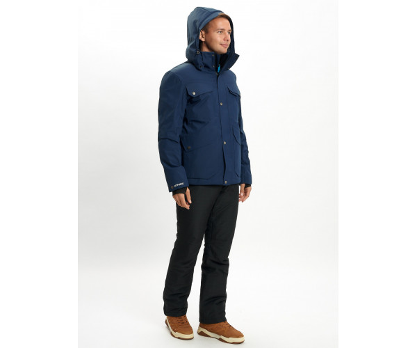 Горнолыжный костюм мужской  темно-синего цвета 02088TS