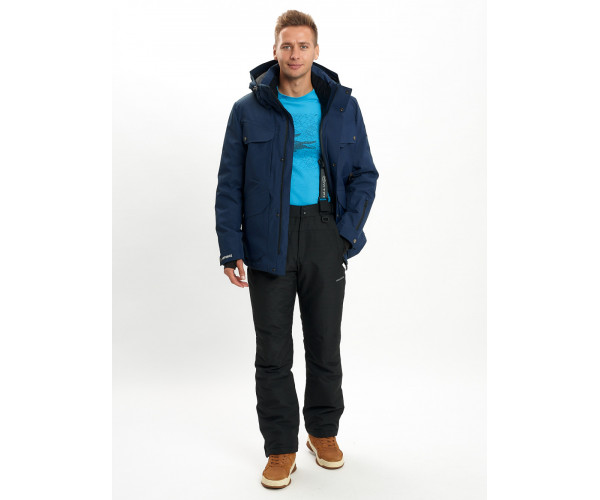Горнолыжный костюм мужской  темно-синего цвета 02088TS