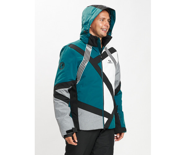 Горнолыжная куртка мужская темно-зеленого цвета 77015TZ