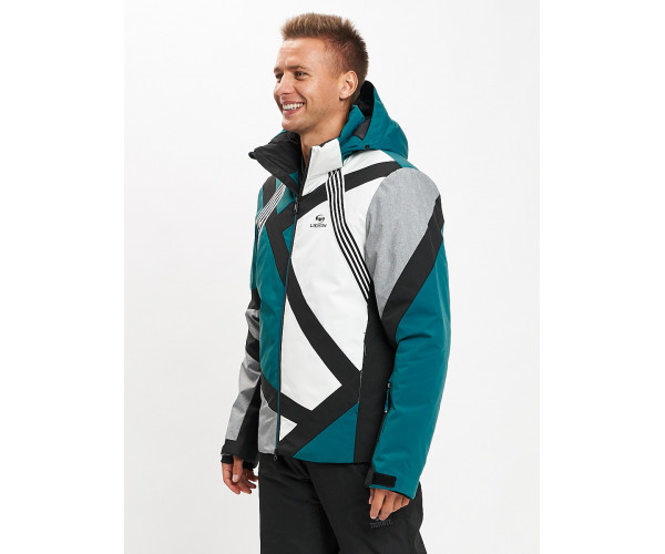 Горнолыжная куртка мужская темно-зеленого цвета 77015TZ