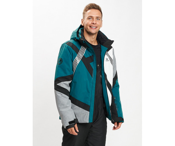 Горнолыжная куртка мужская темно-зеленого цвета 77015TZ