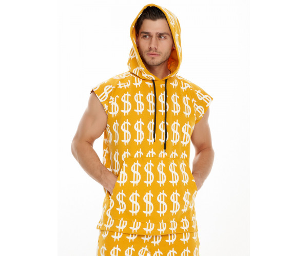 Костюм шорты и футболка горчичного цвета 9166G