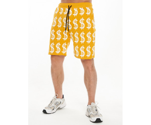 Костюм шорты и футболка горчичного цвета 9166G