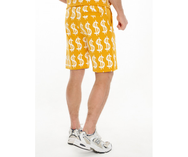 Костюм шорты и футболка горчичного цвета 9166G