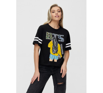 Топ футболка женская белого цвета 14007Ch