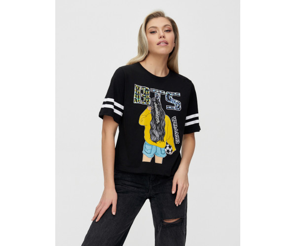 Топ футболка женская белого цвета 14007Ch