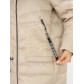 Куртка зимняя big size бежевого цвета 7519B