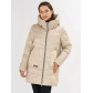 Куртка зимняя big size бежевого цвета 7519B