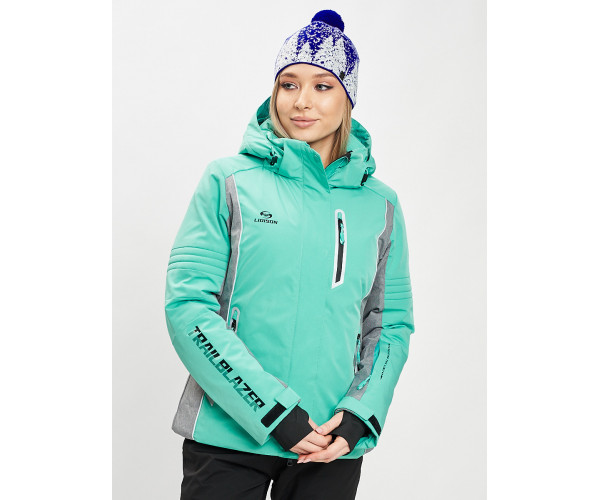 Горнолыжный костюм женский бирюзового цвета 077034Br