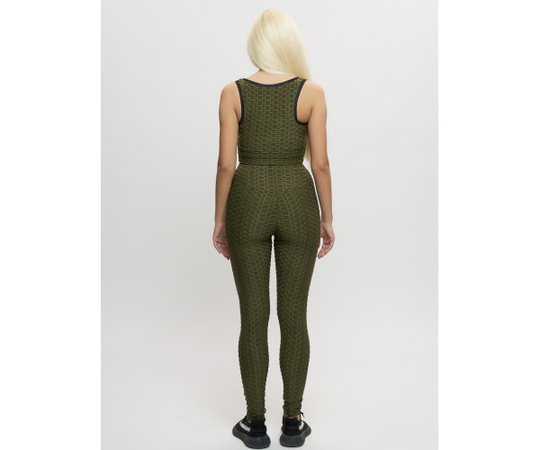 Костюм для фитнеса женский цвета хаки 2004Kh