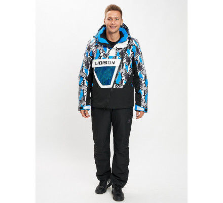 Горнолыжный костюм анорак мужской синего цвета 077027S