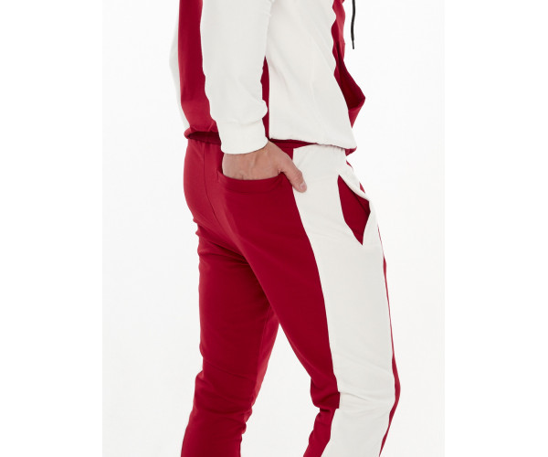 Спортивный костюм трикотажный красного цвета 9154Kr