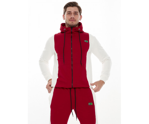 Спортивный костюм трикотажный красного цвета 9154Kr