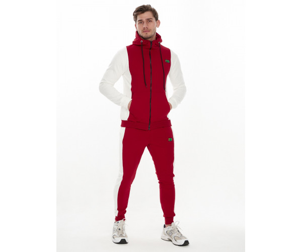 Спортивный костюм трикотажный красного цвета 9154Kr