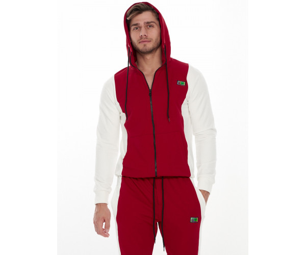 Спортивный костюм трикотажный красного цвета 9154Kr