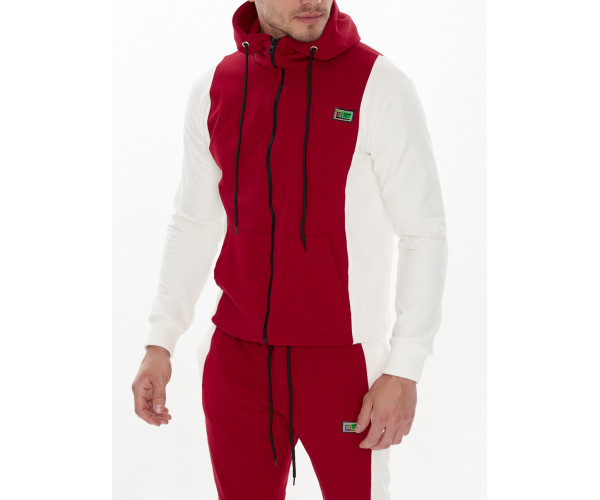 Спортивный костюм трикотажный красного цвета 9154Kr