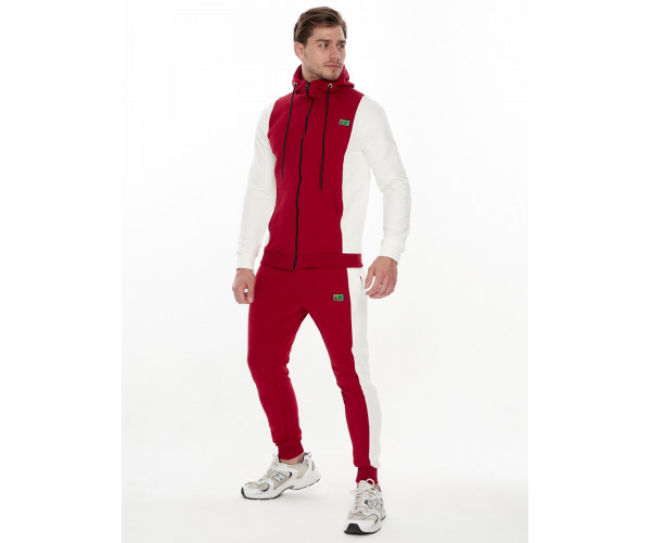 Спортивный костюм трикотажный красного цвета 9154Kr