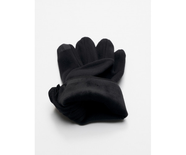 Перчатки женские на флисе темно-коричневого цвета 612Ch