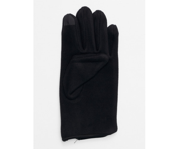 Перчатки женские на флисе темно-коричневого цвета 612Ch