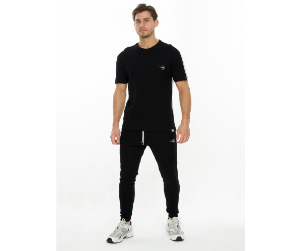 Костюм штаны с футболкой черного цвета 221086Ch