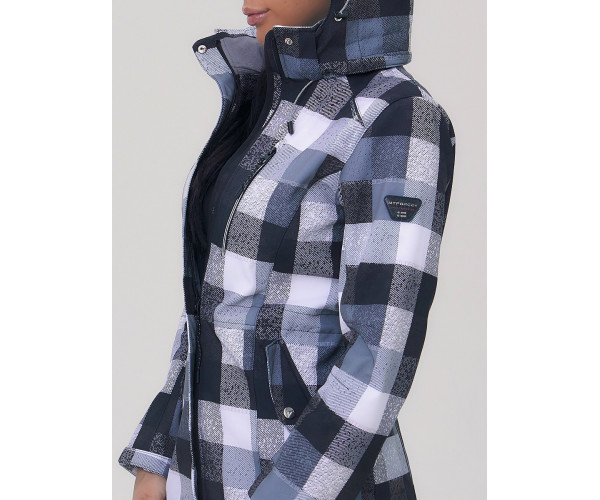 Женский осенний весенний костюм спортивный softshell серого цвета 01923Sr