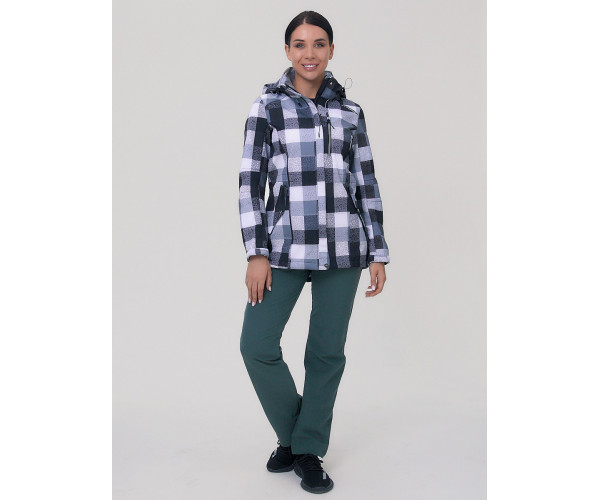 Женский осенний весенний костюм спортивный softshell серого цвета 01923Sr