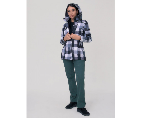 Женский осенний весенний костюм спортивный softshell серого цвета 01923Sr