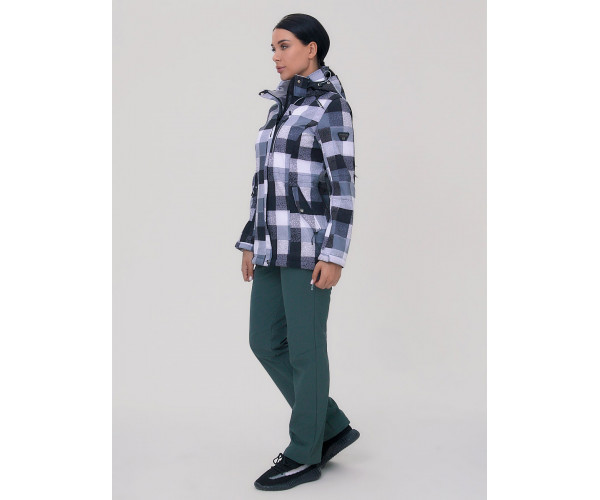 Женский осенний весенний костюм спортивный softshell серого цвета 01923Sr