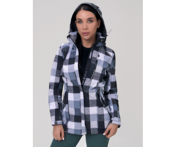 Женский осенний весенний костюм спортивный softshell серого цвета 01923Sr