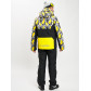 Горнолыжный костюм анорак мужской желтого цвета 077027J
