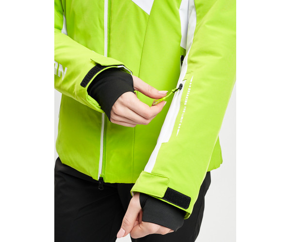 Горнолыжный костюм женский зеленого цвета 077030Z