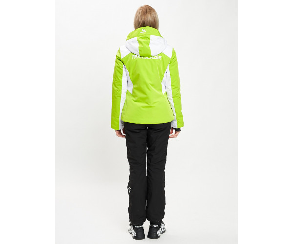 Горнолыжный костюм женский зеленого цвета 077030Z