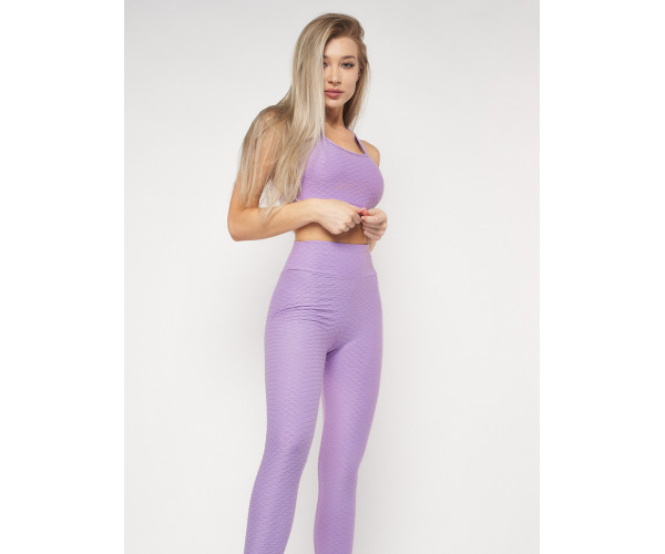 Костюм для фитнеса темно-фиолетового цвета 22098TF