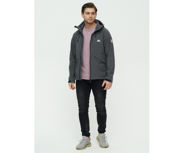 Ветровка мужская  темно-серого цвета 2105TC