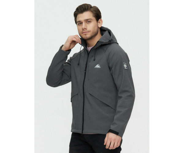 Ветровка мужская  темно-серого цвета 2105TC
