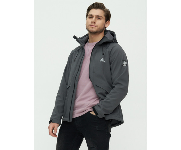 Ветровка мужская  темно-серого цвета 2105TC