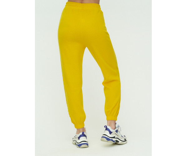 Штаны джоггеры женские желтого цвета 1302J