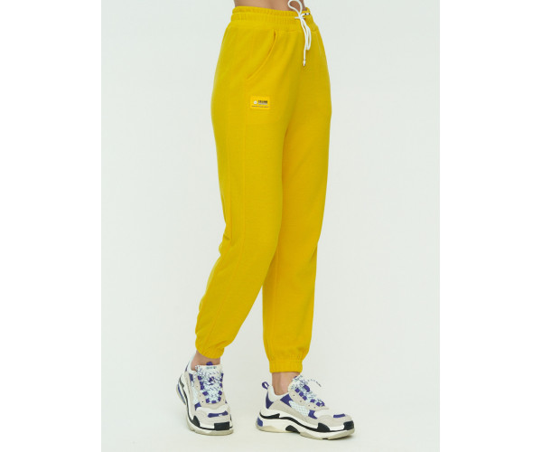 Штаны джоггеры женские желтого цвета 1302J