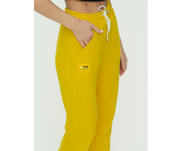 Штаны джоггеры женские желтого цвета 1302J