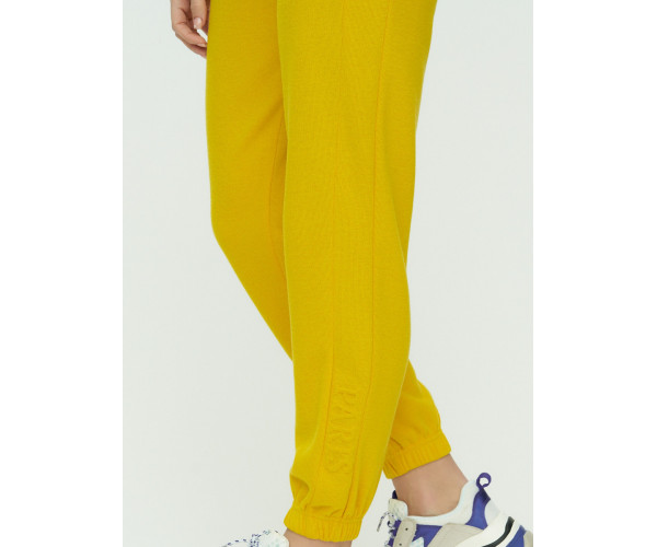 Штаны джоггеры женские желтого цвета 1302J